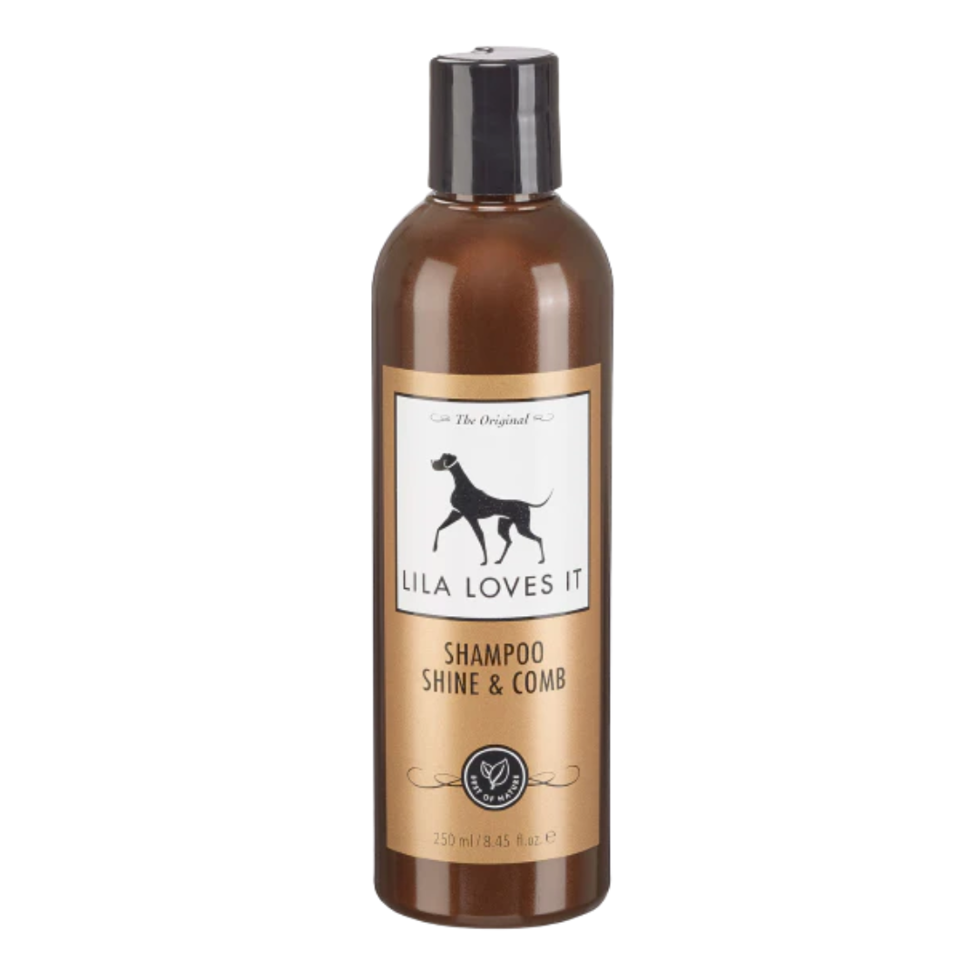 Shampoo Shine & Comb 250 ml hundshampo för en glänsande päls Lila Loves It