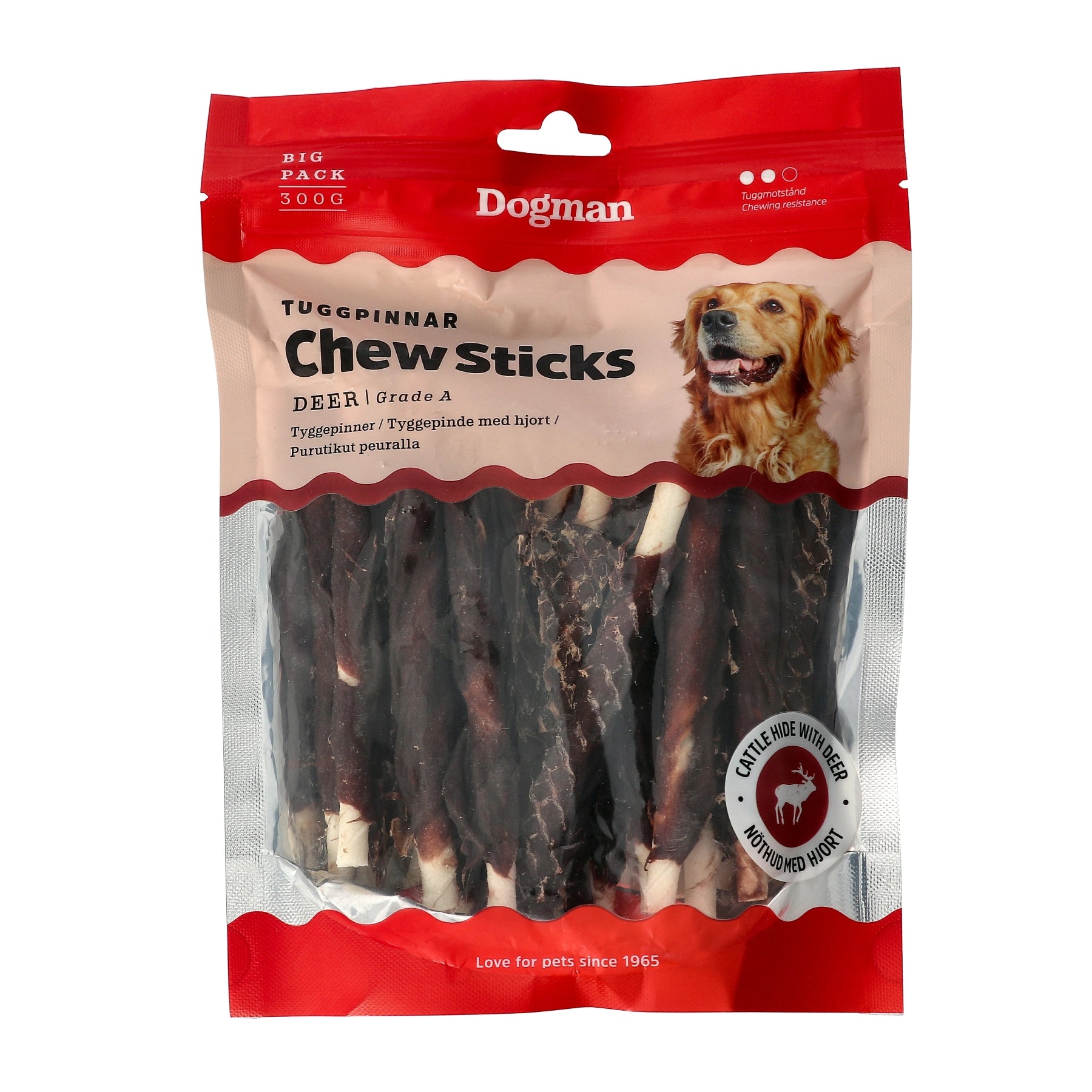 Dogman Chew Sticks Deer 12,5cm 25p Dogman