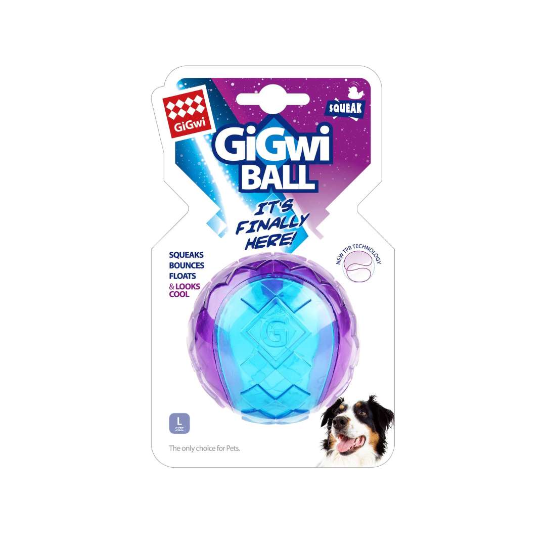 Dogman GiGwi Ball L blå Dogamn