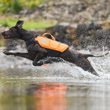 Non-Stop Protector Schwimmweste Schwimmweste für Hunde – Schwarz/Orange