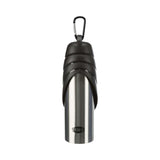Trixie Water Bottle, Stainless Steel with Bowl - Black
