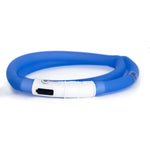 Dogman LED-Halsband Silikon - Blå Dogman