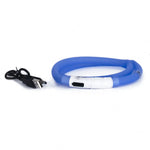Dogman LED-Halsband Silikon - Blå Dogman