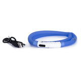 Dogman LED-Halsband Silikon - Blå Dogman