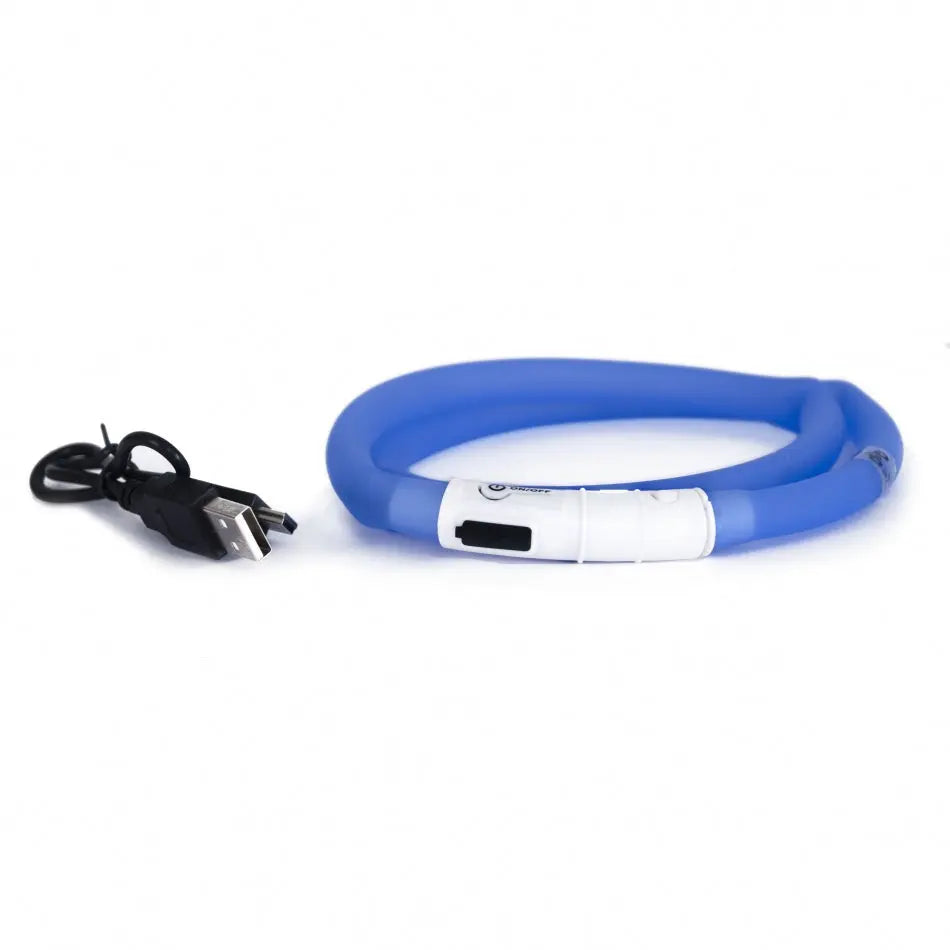 Dogman LED-Halsband Silikon - Blå Dogman
