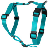 Dogman Iris Adjustable H harness with reflex - Bluebird Turquoise