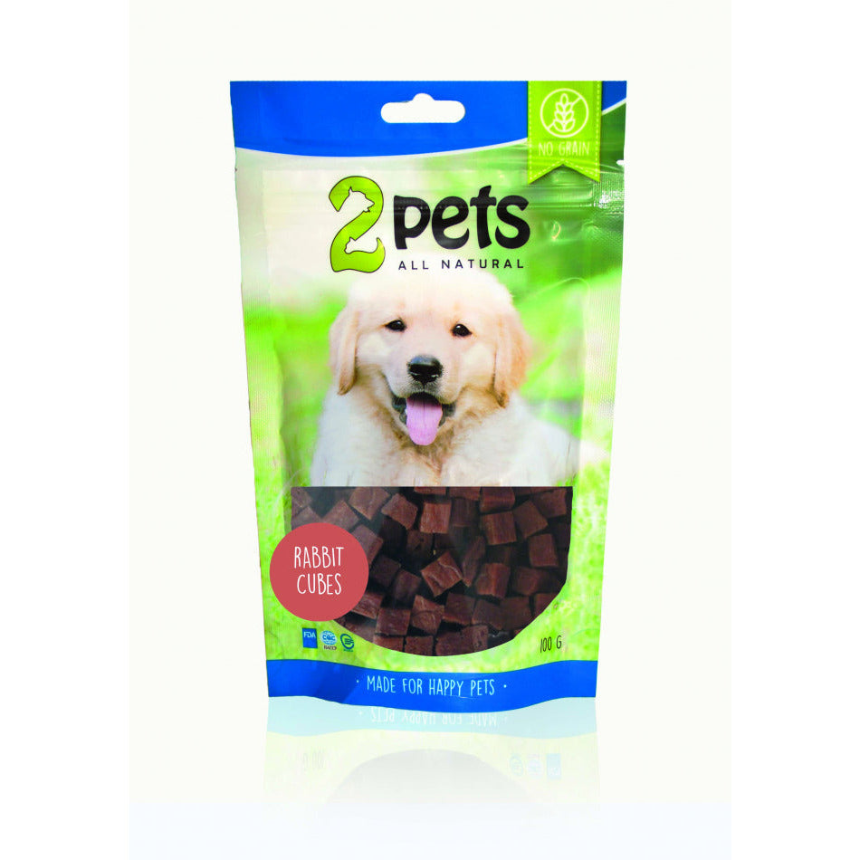 2pets Dogsnack - Rabbit Cubes