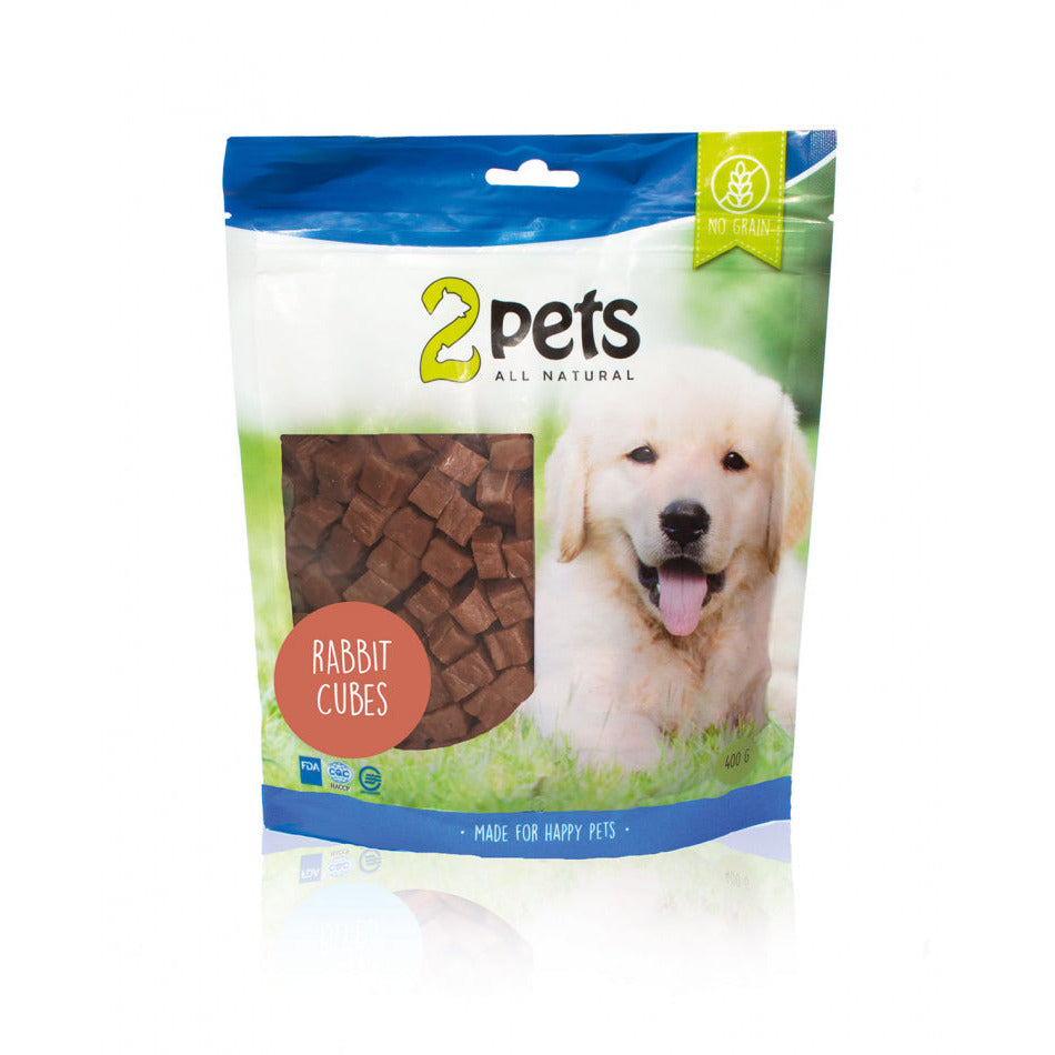 2pets Dogsnack - Rabbit Cubes