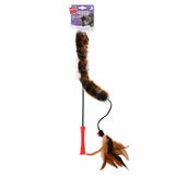GiGwi Cat Pole Feather Teaser - Brown