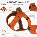Dog Copenhagen Comfort Walk Go Harness - Orange Sun