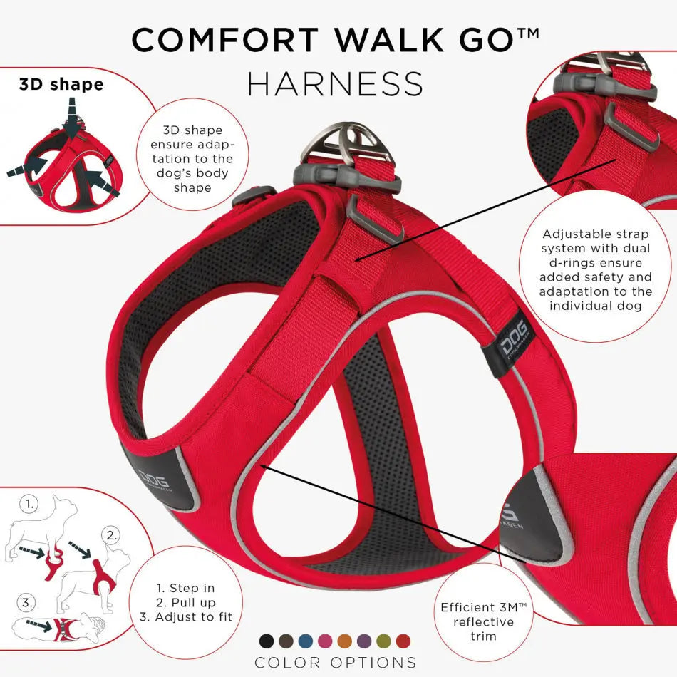 Dog Copenhagen Comfort Walk Go Sele - Classic Red Dog Copenhagen