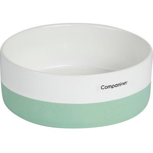 Companion Dog Food Bowl Ceramic - Light Green