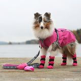 FinNero Halla Booties Hundeschuhe, 4er-Pack – Pink