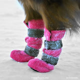 FinNero Halla Booties Hundskor, 4-pack - Pink