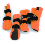 FinNero Halla Booties Dog Shoes, 4-pack - Orange