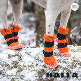 FinNero Halla Booties Hundskor, 4-pack - Orange