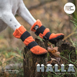 FinNero Halla Booties Dog Shoes, 4-pack - Orange