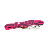 Julius K9 Color &amp; Gray Super-Grip Leash with Rubber Wires - Pink