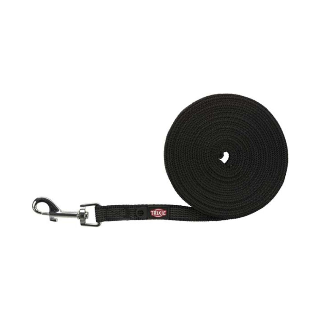 Trixie Track lead/dressage lead Rubberized - Black